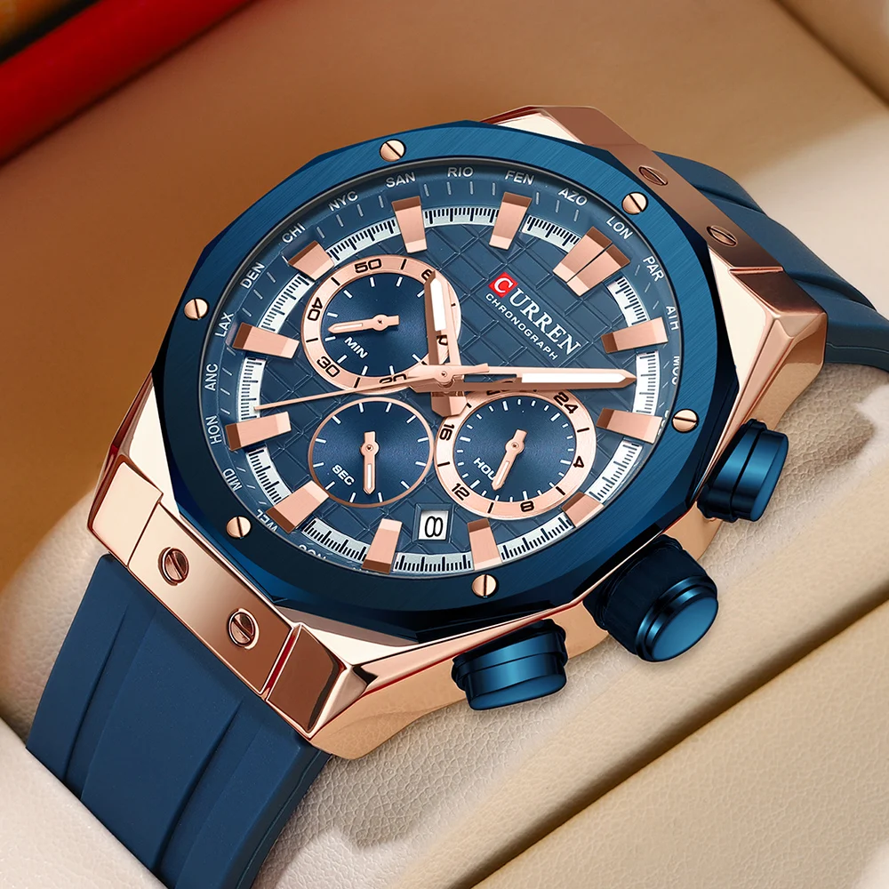 Luxury Watch Magazine - CURREN Luxury Brand High Quality Chronograph