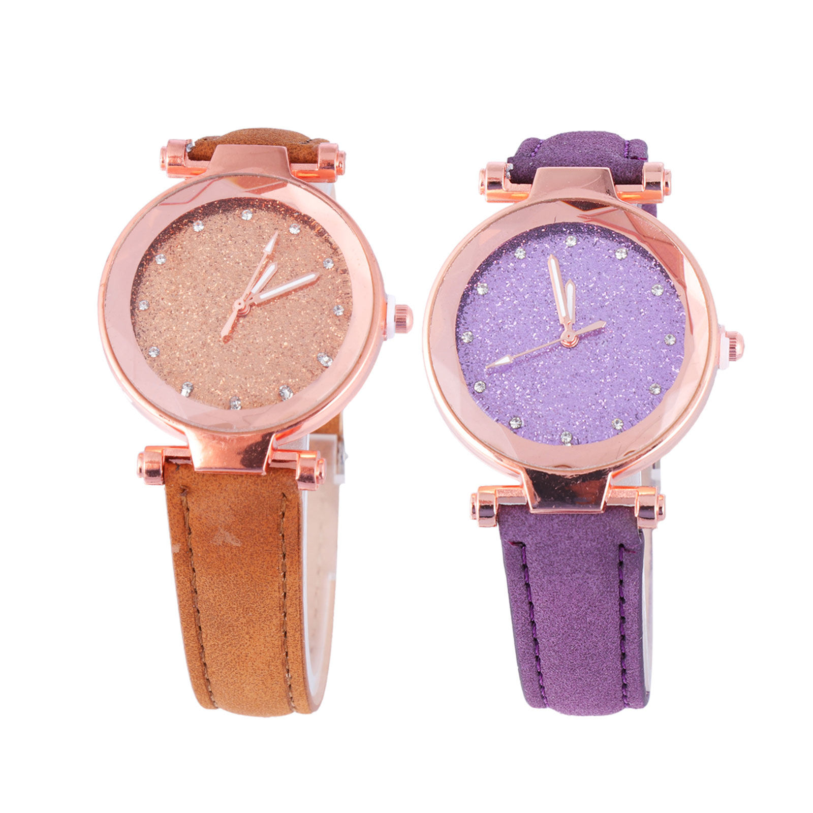 2Pcs Female Wrist Watch Ladies - Luxury Watch Gift For Her 评论和价格