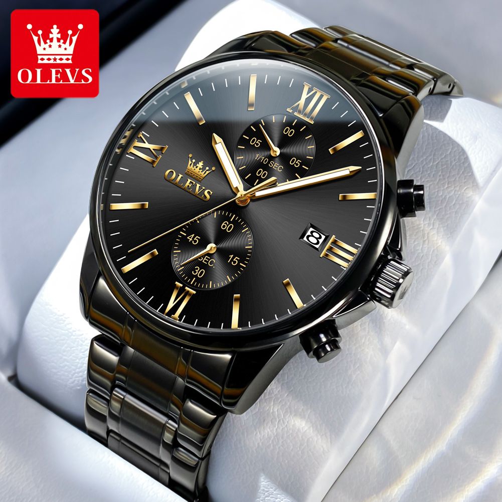 OLEVS 2886 Classic Black Quart - Luxury Watch Magazine 评论和价格