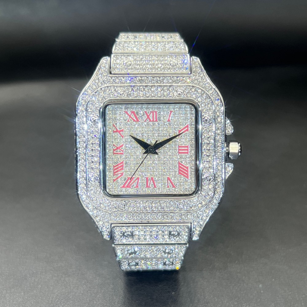 MISSFOX Iced Out Men Watch Squ - Luxury Watch Iceberg 评论和价格