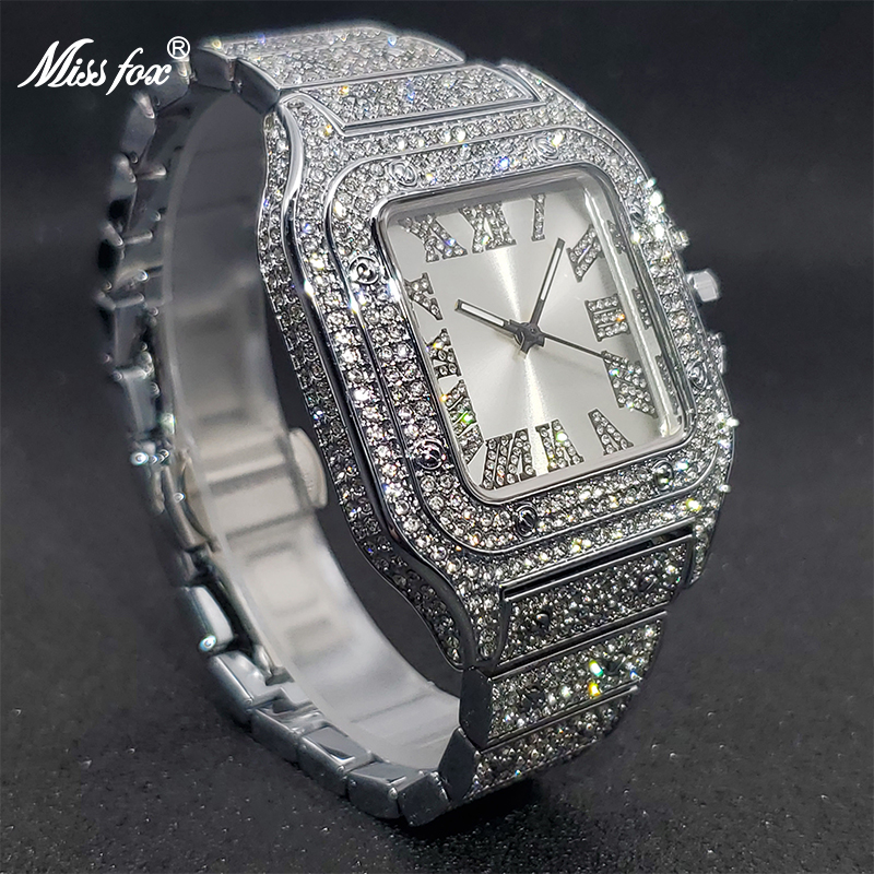 MISSFOX Square Watches For Men - Luxury Watch Iceberg 评论和价格